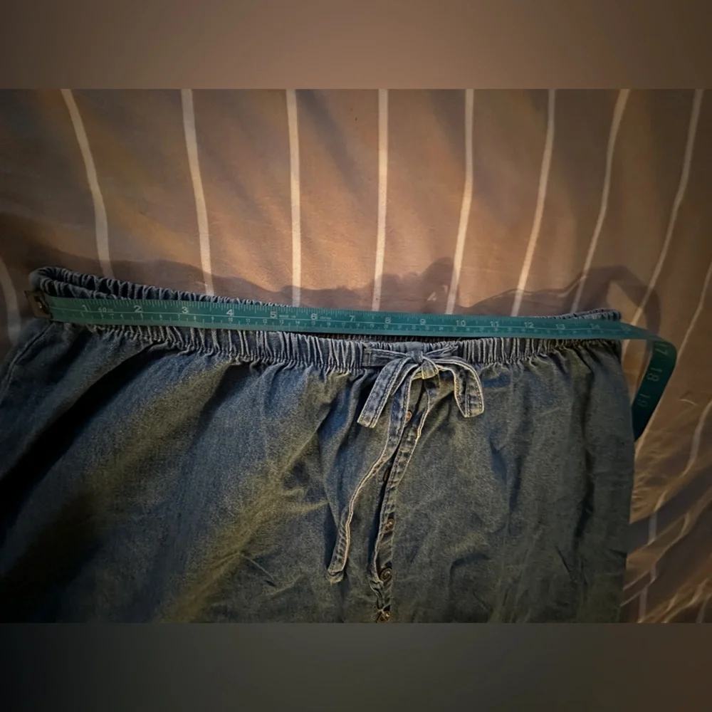 Vintage Blue button up denim Maxi skirt - Picture 3 of 5